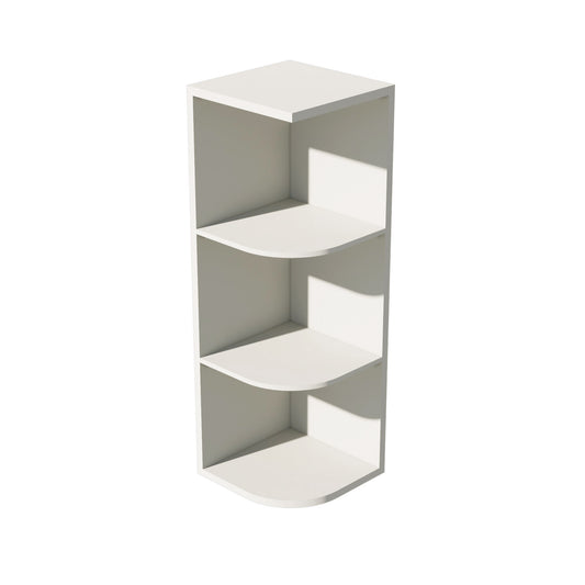 DI-OE1236: Dallas Ivory Shaker 12"W x 36"H 4 Shelves Wall End Shelf Cabinet