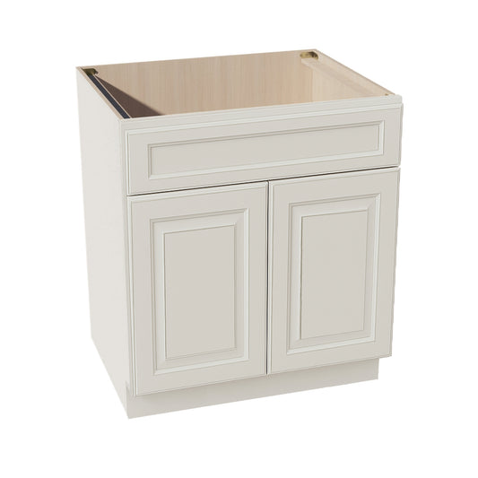DI-SB30: Dallas Ivory Shaker 30" 2 Doors 1 False Drawer Sink Base Cabinet