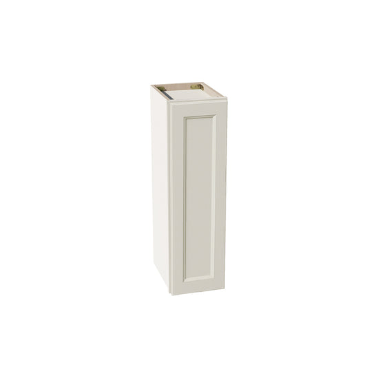 DI-W0930: Dallas Ivory Shaker 09"W x 30"H 1 Door & 2 Shelves Standard Wall Cabinet