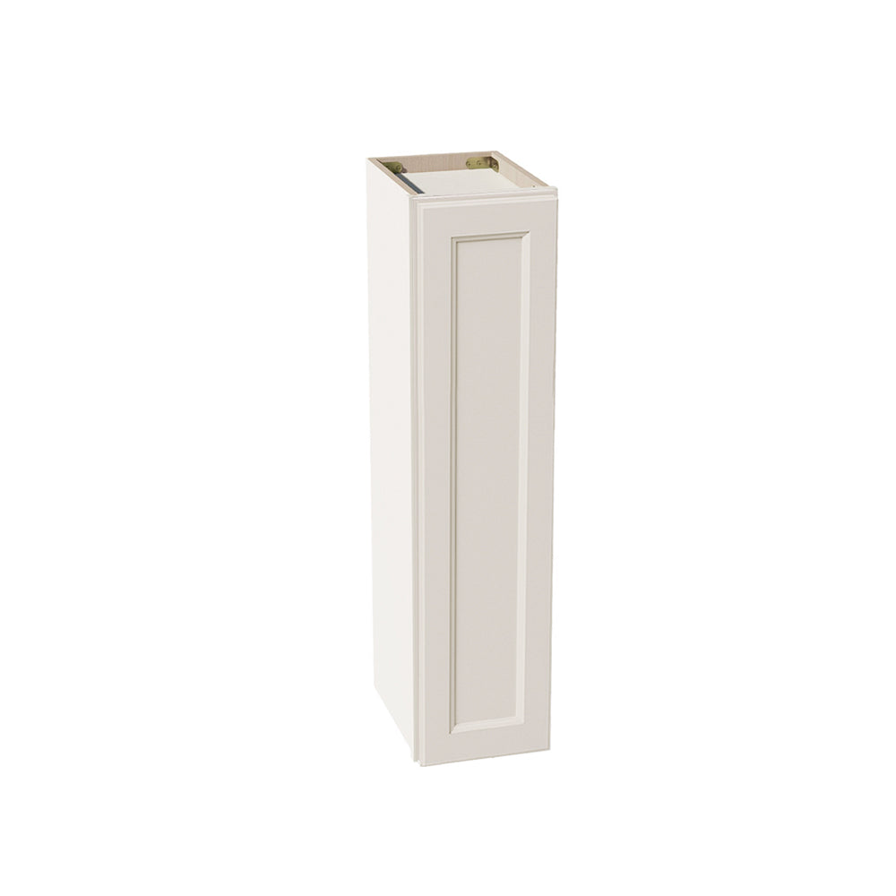 DI-W0936: Dallas Ivory Shaker 09"W x 36"H 1 Door & 2 Shelves Standard Wall Cabinet