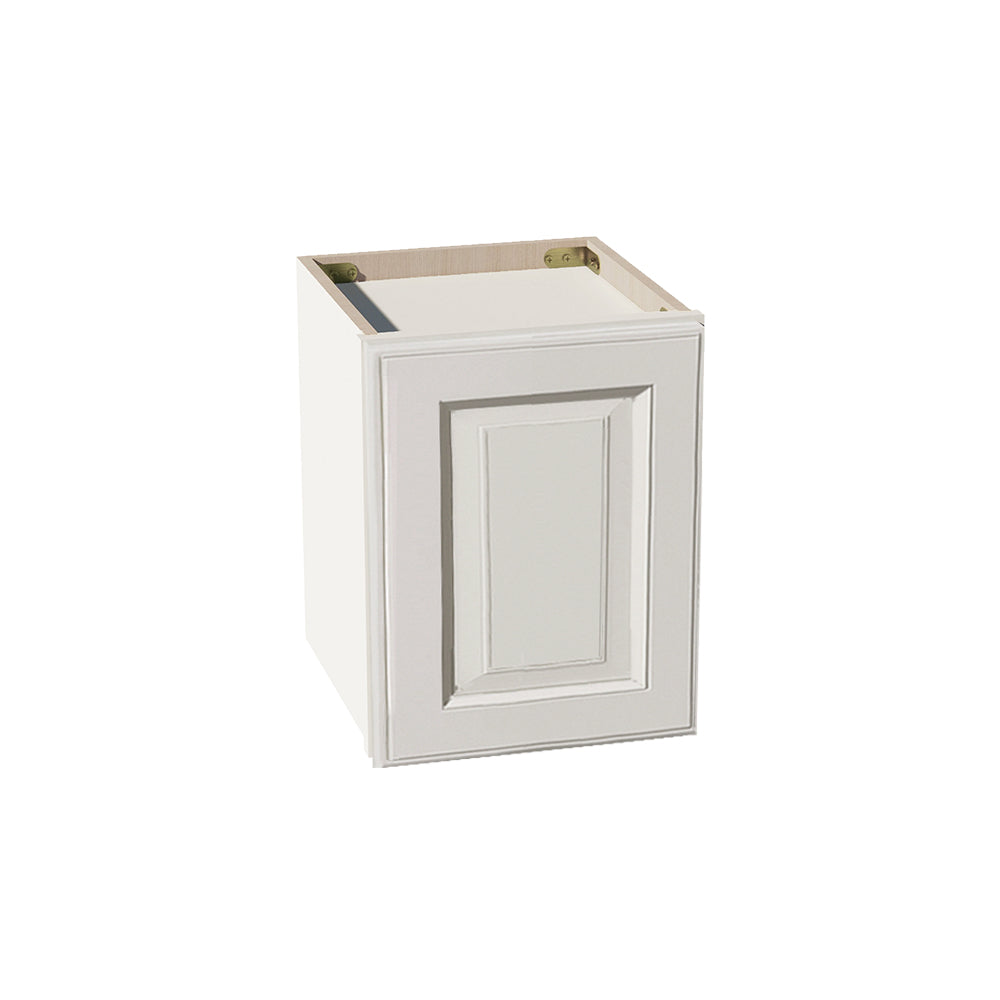 DI-W1215: Dallas Ivory Shaker 12"W x 15"H 1 Door Standard Wall Bridge Cabinet