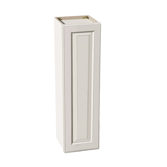 DI-W1242: Dallas Ivory Shaker 12"W x 42"H 1 Door & 3 Shelves Standard Wall Cabinet