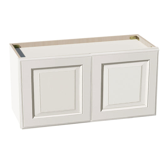 DI-W3015: Dallas Ivory Shaker 30"W x 15"H 2 Doors Standard Wall Bridge Cabinet