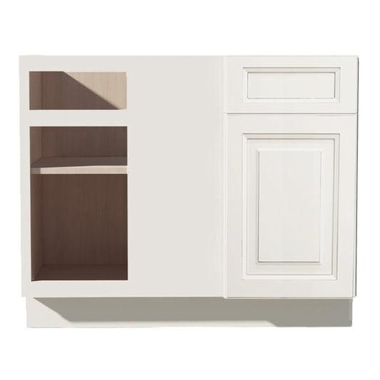 DI-BBC42/45: Dallas Ivory Shaker 42" 1 Door - 1 Drawer Blind Corner Base Cabinets