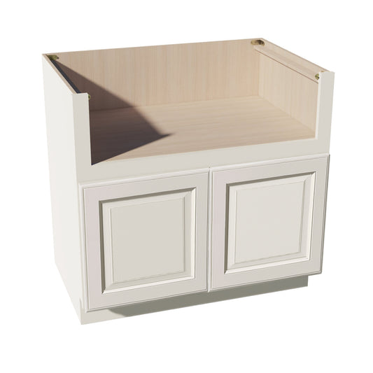 DI-FS36: Dallas Ivory Shaker 36" 2 Doors Farm House Sink Base Cabinets