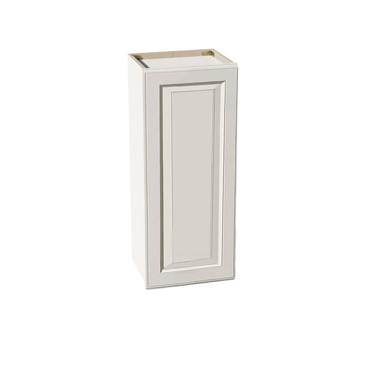 DI-W1536: Dallas Ivory Shaker 15"W x 36"H 1 Door & 2 Shelves Standard Wall Cabinet