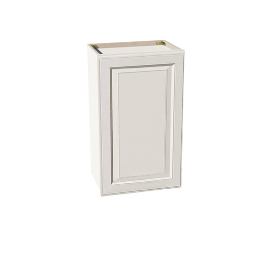 DI-W1830: Dallas Ivory Shaker 18"W x 30"H 1 Door & 2 Shelves Standard Wall Cabinet