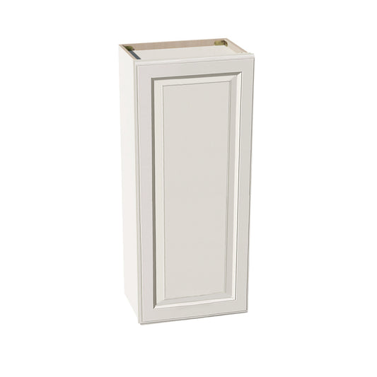 DI-W1842: Dallas Ivory Shaker 18"W x 42"H 1 Door & 3 Shelves Standard Wall Cabinet