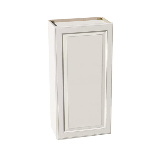 DI-W2142: Dallas Ivory Shaker 21"W x 42"H 1 Door & 3 Shelves Standard Wall Cabinet