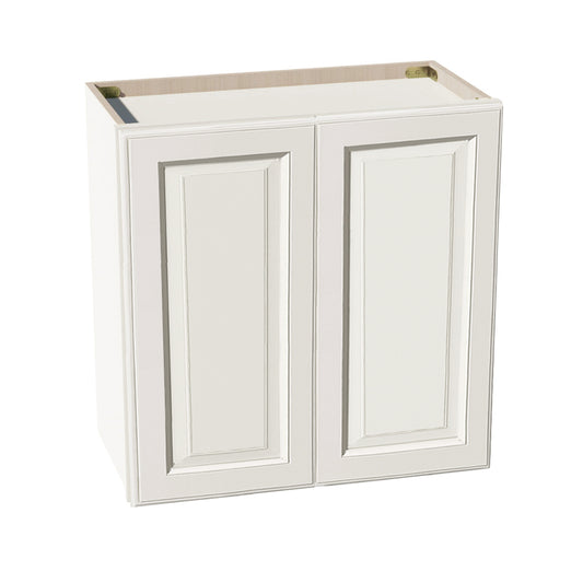 DI-W2424: Dallas Ivory Shaker 24"W x 24"H 2 Doors Standard Wall Bridge Cabinet