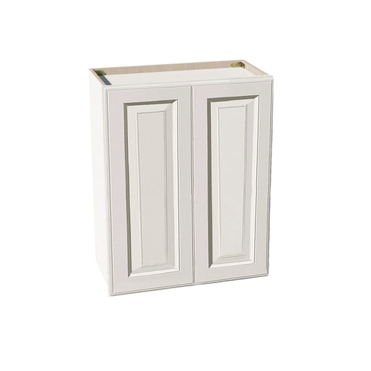 DI-W2430: Dallas Ivory Shaker 24"W x 30"H 2 Doors & 2 Shelves Standard Wall Cabinet