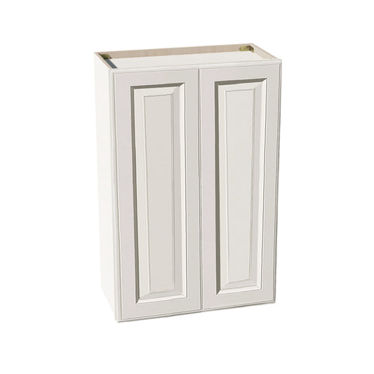 DI-W2436: Dallas Ivory Shaker 24"W x 36"H 2 Doors & 2 Shelves Standard Wall Cabinet