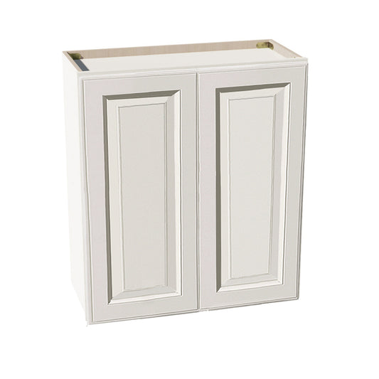 DI-W2730: Dallas Ivory Shaker 27"W x 30"H 2 Doors & 2 Shelves Standard Wall Cabinet