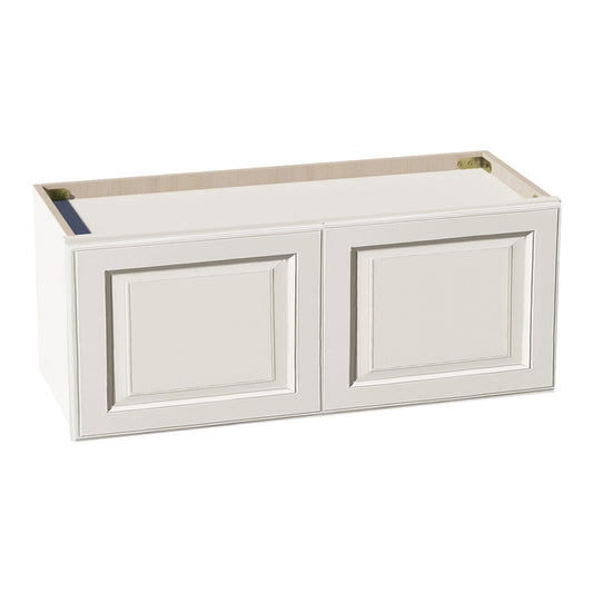 DI-W3012: Dallas Ivory Shaker 30"W x 12"H 2 Doors Standard Wall Bridge Cabinet