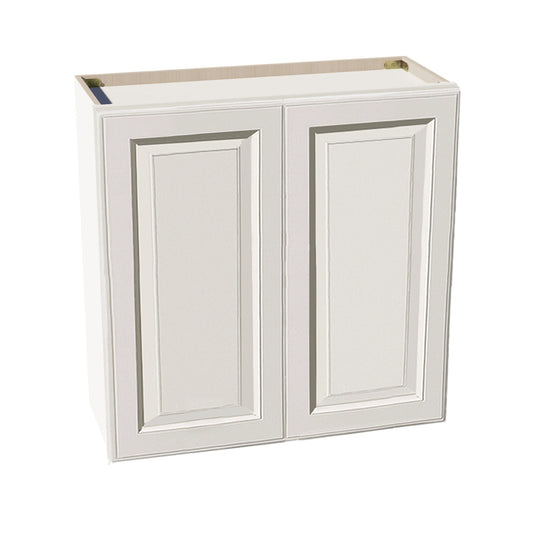 DI-W3030: Dallas Ivory Shaker 30"W x 30"H 2 Doors & 2 Shelves Standard Wall Cabinet