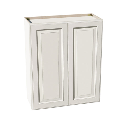 DI-W3036: Dallas Ivory Shaker 30"W x 36"H 2 Doors & 2 Shelves Standard Wall Cabinet