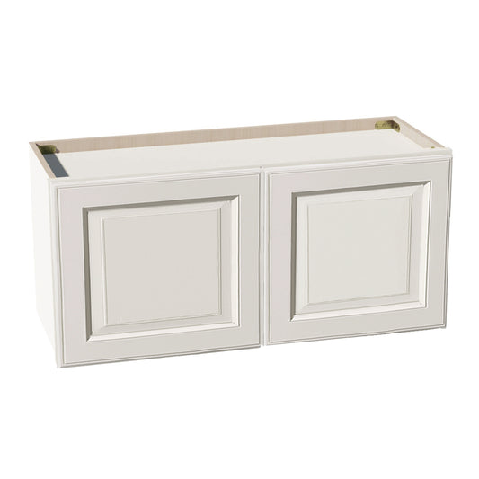 DI-W3315: Dallas Ivory Shaker 33"W x 15"H 2 Doors Standard Wall Bridge Cabinet