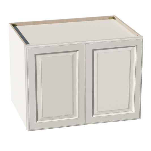 DI-W332424: Dallas Ivory Shaker 33"W x 24"H x 24"D 2 Doors & 1 Shelf Standard Bridge Wall Cabinet