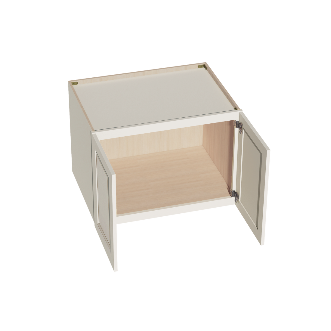 DI-W332424: Dallas Ivory Shaker 33"W x 24"H x 24"D 2 Doors & 1 Shelf Standard Bridge Wall Cabinet