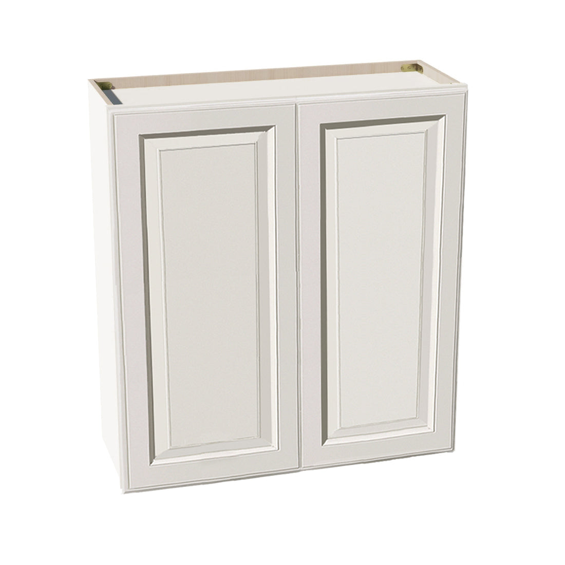 DI-W3336: Dallas Ivory Shaker 33"W x 36"H 2 Doors & 2 Shelves Standard Wall Cabinet