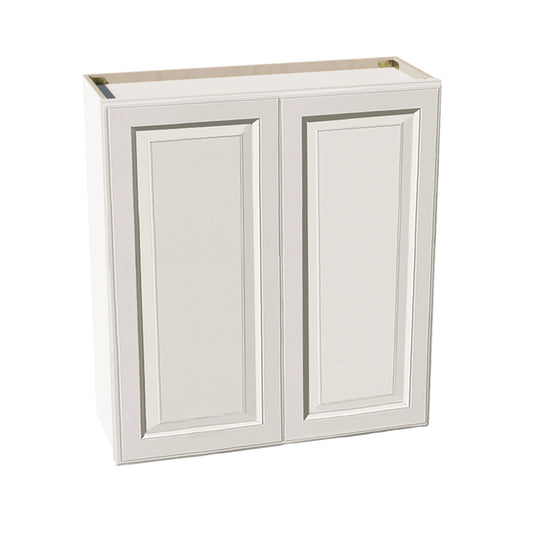 DI-W3336: Dallas Ivory Shaker 33"W x 36"H 2 Doors & 2 Shelves Standard Wall Cabinet