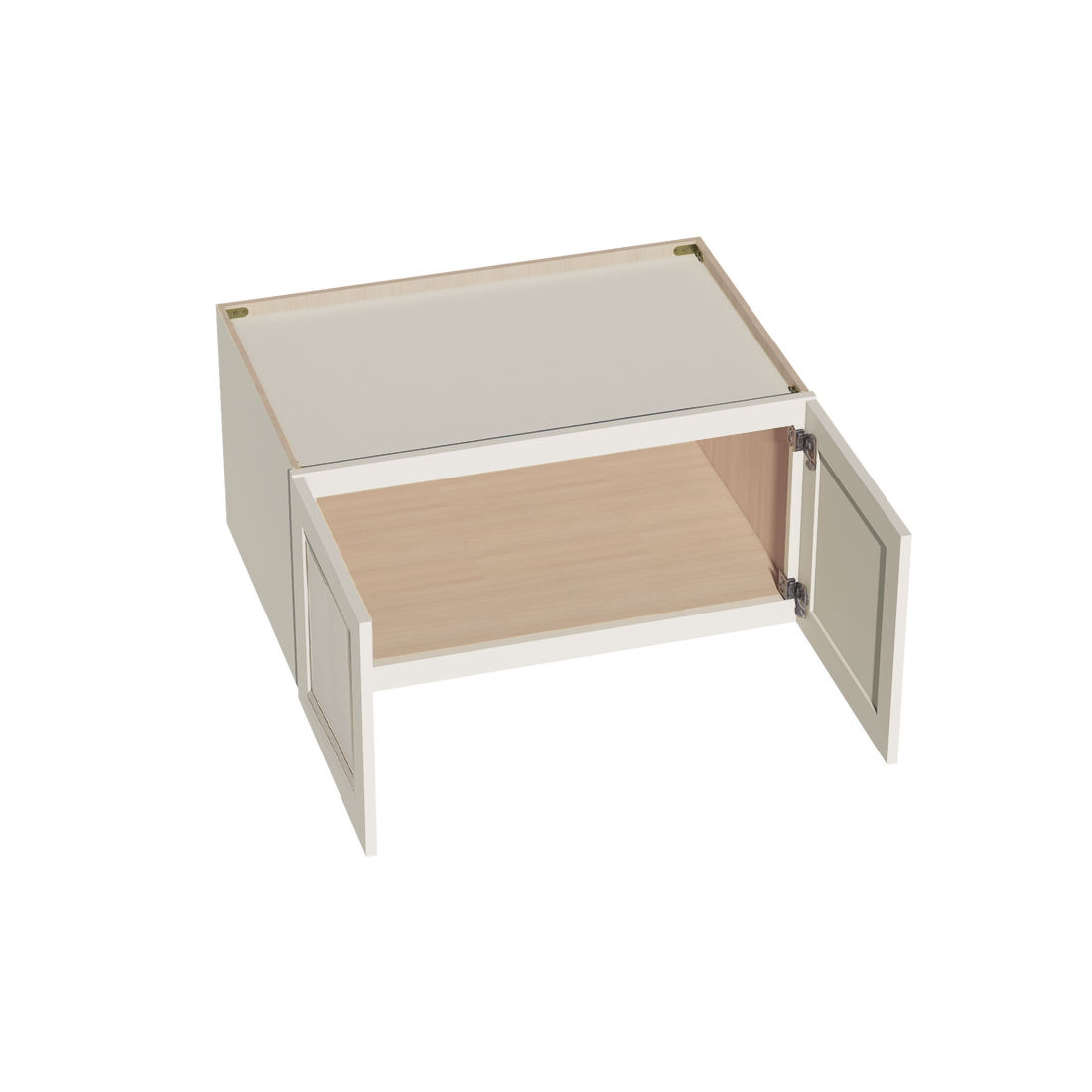 DI-W361824: Dallas Ivory Shaker 36"W x 18"H x 24"D 2 Doors Standard Bridge Wall Cabinet