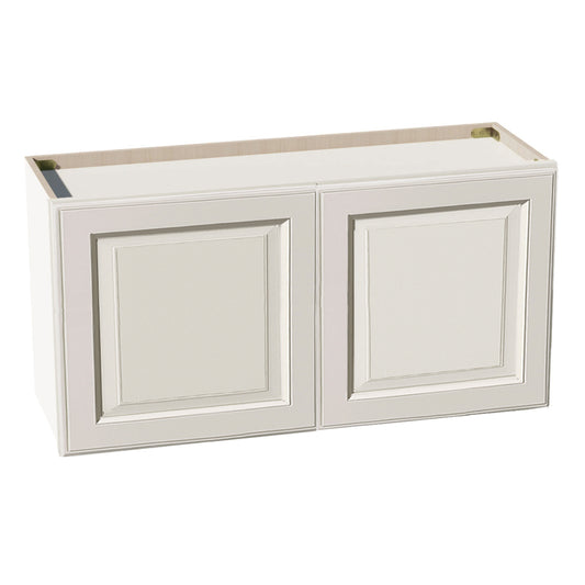 DI-W3618: Dallas Ivory Shaker 36"W x 18"H 2 Doors Standard Wall Bridge Cabinet