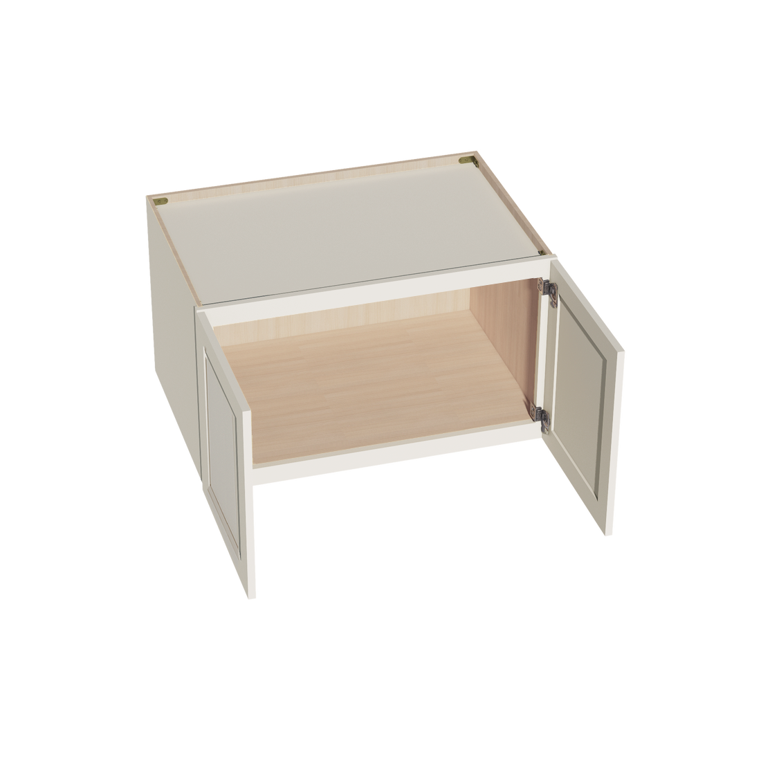 DI-W362124: Dallas Ivory Shaker 36"W x 21"H x 24"D 2 Doors & 1 Shelf Standard Bridge Wall Cabinet