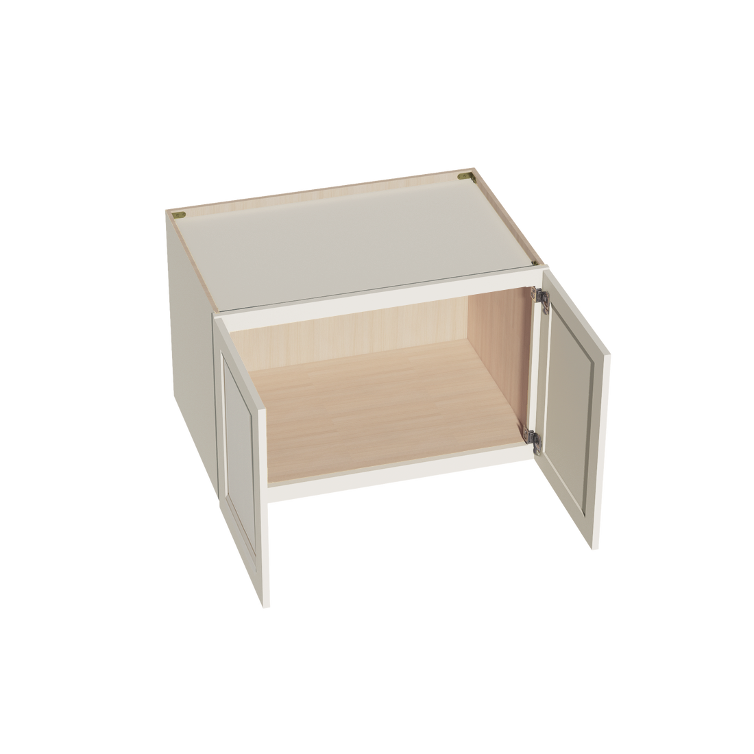 DI-W362424: Dallas Ivory Shaker 36"W x 24"H x 24"D 2 Doors & 1 Shelf Standard Bridge Wall Cabinet