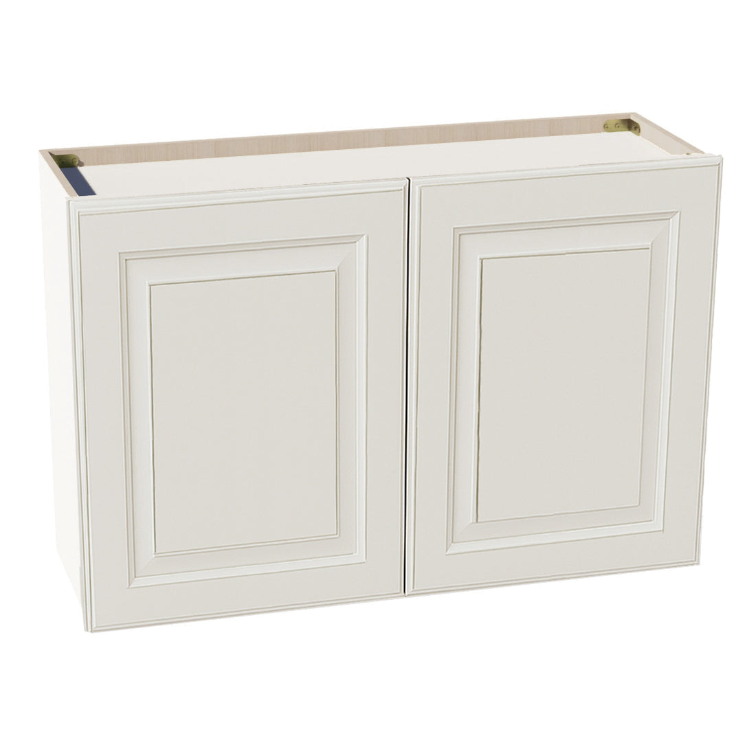 DI-W3624: Dallas Ivory Shaker 36"W x 24"H 2 Doors Standard Wall Bridge Cabinet