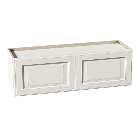 DI-W3912: Dallas Ivory Shaker 39"W x 12"H 2 Doors Standard Wall Bridge Cabinet