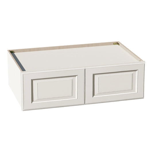 DI-W391224: Dallas Ivory Shaker 39"W x 12"H x 24"D 2 Doors Standard Bridge Wall Cabinet