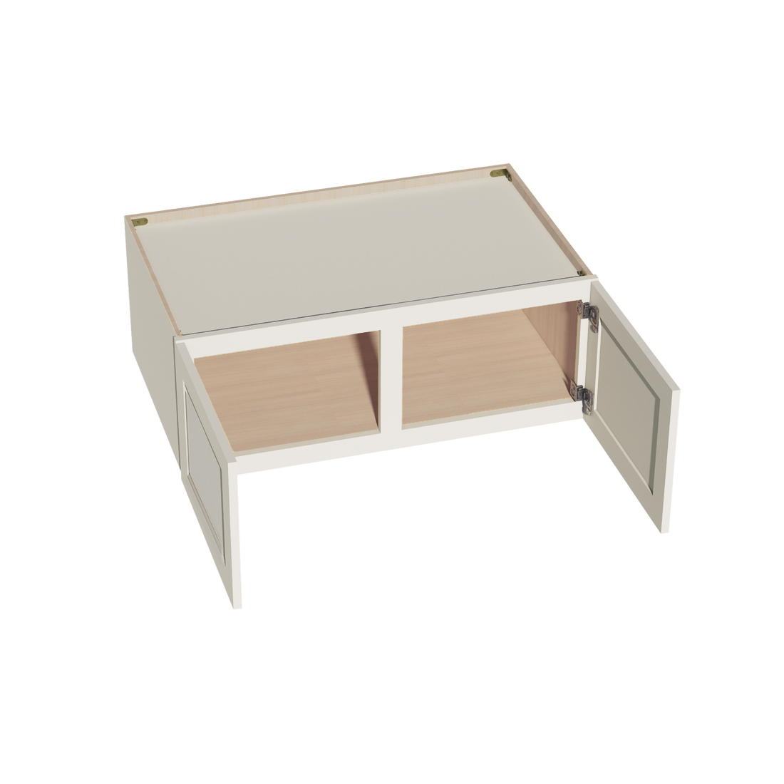 DI-W391524: Dallas Ivory Shaker 39"W x 15"H x 24"D 2 Doors Standard Bridge Wall Cabinet