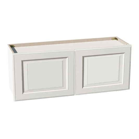 DI-W3915: Dallas Ivory Shaker 39"W x 15"H 2 Doors Standard Wall Bridge Cabinet