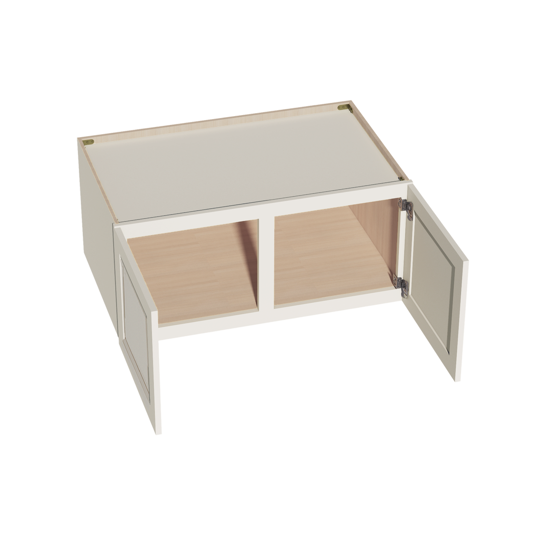 DI-W391824: Dallas Ivory Shaker 39"W x 18"H x 24"D 2 Doors Standard Bridge Wall Cabinet