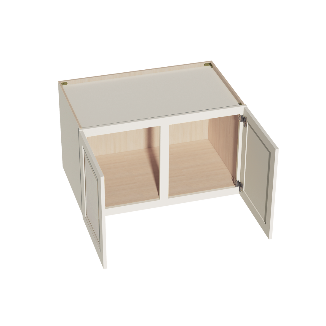 DI-W392424: Dallas Ivory Shaker 39"W x 24"H x 24"D 2 Doors & 1 Shelf Standard Bridge Wall Cabinet