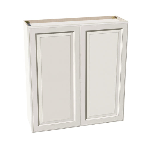 DI-W3942: Dallas Ivory Shaker 39"W x 42"H 2 Doors & 3 Shelves Standard Wall Cabinet