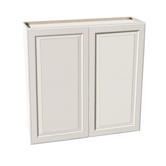 DI-W4242: Dallas Ivory Shaker 42"W x 42"H 2 Doors & 3 Shelves Standard Wall Cabinet
