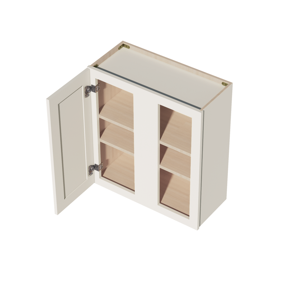 DI-WBC2730: Dallas Ivory Shaker 27"W x 30"H 1 Door & 2 Shelves Wall Blind Corner Cabinets