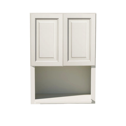 DI-WM3042: Dallas Ivory Shaker 30"W x 42"H 2 Door & 1 Shelf Wall Built-in Microwave Cabinets