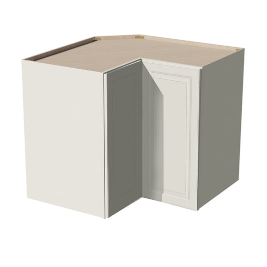 DI-WPC2436: Dallas Ivory Shaker 24"W x 36"H 1 Door & 2 Shelves Pie Cut Wall Corner Cabinet