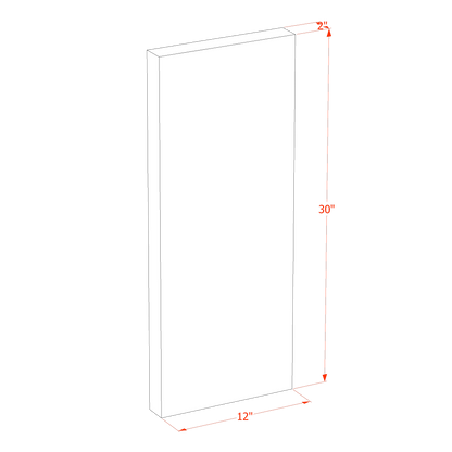 HT-FLS30: Timber Wood Shaker 30"W x 2"H x 12"D Flat Shelf