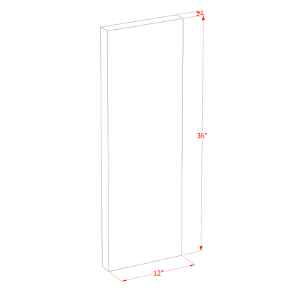 TW-FLS36: Creamy White Shaker 36"W x 2"H x 12"D Flat Shelf