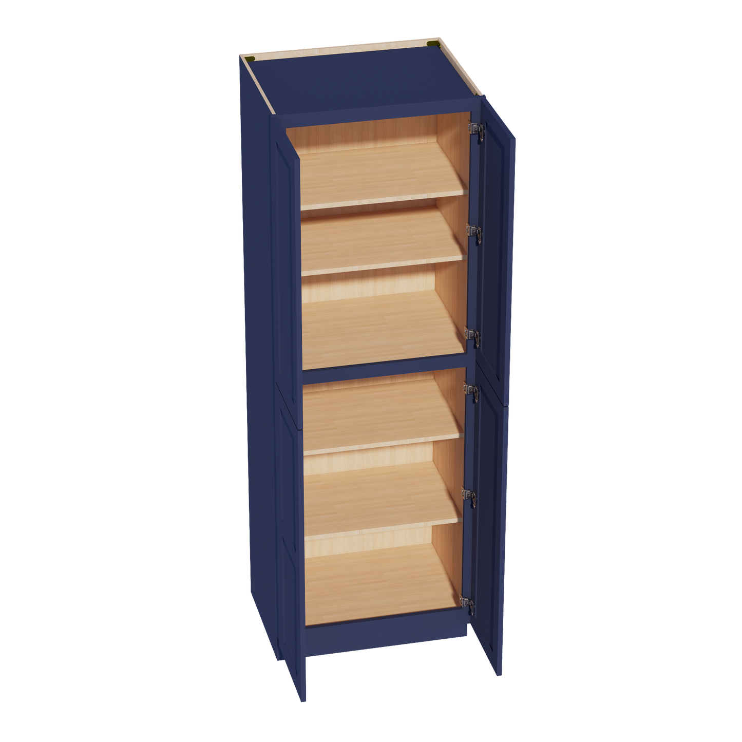 HB-OC3390: Indigo Blue Shaker 33"W x 90"H x 24"D 2 Doors & 3 Drawers Tall Oven Shelf Cabinets