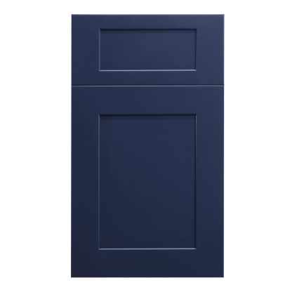 HB-W1215: Indigo Blue Shaker 12"W x 15"H 1 Door Standard Wall Bridge Cabinet