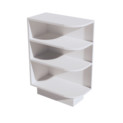 HF-BES12L: Frost White Shaker 12" 4 Shelves End Shelf Corner Base Cabinets (Left Open)