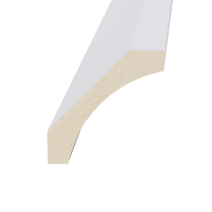 HF-CM4: Frost White Shaker 96"W x 2-1/2"H x 2-1/2"D Crown Molding