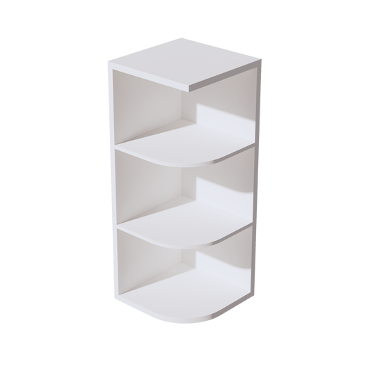 SF-OE1230: Frost White Slim Shaker 12"W x 30"H 4 Shelves Wall End Shelf Cabinet