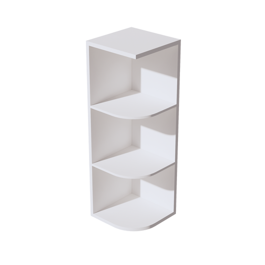 SF-OE1236: Frost White Slim Shaker 12"W x 36"H 4 Shelves Wall End Shelf Cabinet