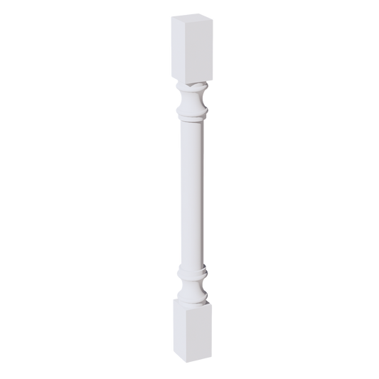 SF-RP336: Frost White Slim Shaker 03"W x 36"H x 03"D Round Roman Pillar